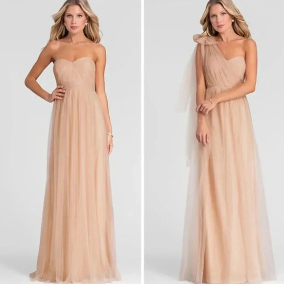 Jenny Yoo Dress Pink Peach Orange Annabelle Convertible Bridesmaid Dress Size 12 - Picture 1 of 16